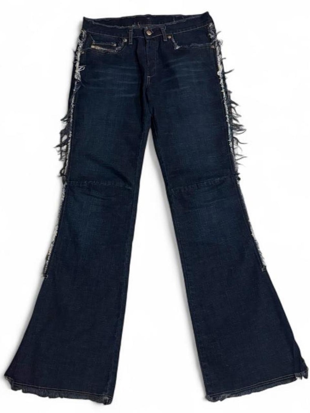 Y2K Vintage Diesel Daze Fringe Frayed Jeans sz 30